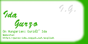 ida gurzo business card